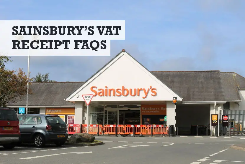 Sainsburys VAT receipt